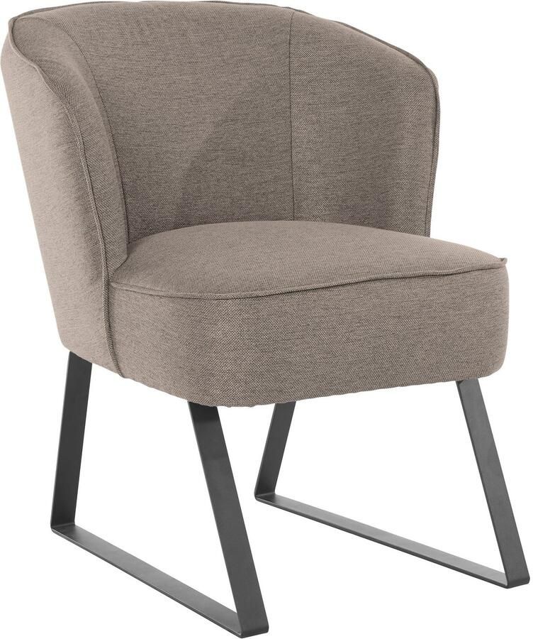 Exxpo sofa fashion Fauteuil Americano loungestoel met bies en metalen poten verschillende typen bekleding 1 stuk - Foto 2