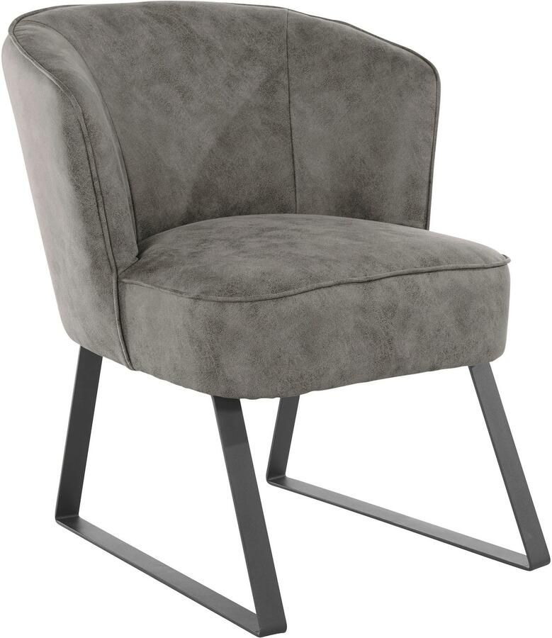 Exxpo sofa fashion Fauteuil Americano loungestoel met bies en metalen poten verschillende typen bekleding 1 stuk - Foto 2