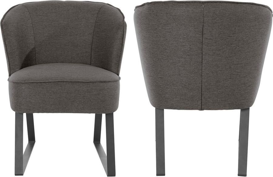 Exxpo sofa fashion Fauteuil Americano loungestoel met bies en metalen poten verschillende typen bekleding 1 stuk - Foto 7