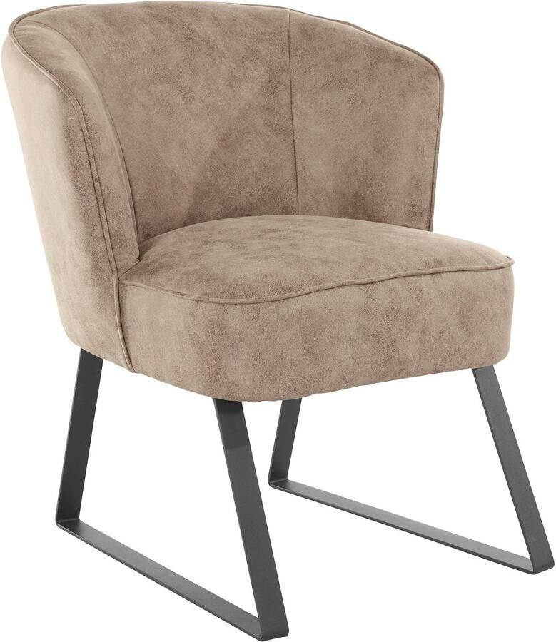 Exxpo sofa fashion Fauteuil Americano loungestoel met bies en metalen poten verschillende typen bekleding 1 stuk - Foto 2