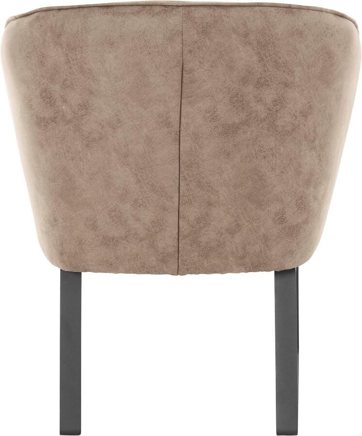 Exxpo sofa fashion Fauteuil Americano loungestoel met bies en metalen poten verschillende typen bekleding 1 stuk - Foto 4