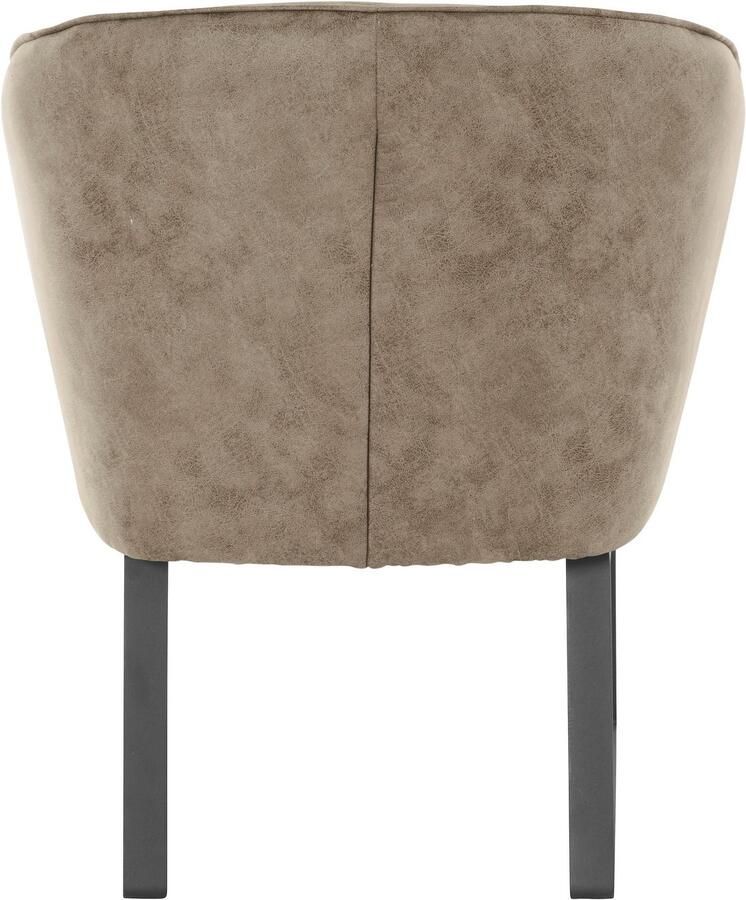 Exxpo sofa fashion Fauteuil Americano loungestoel met bies en metalen poten verschillende typen bekleding 1 stuk - Foto 3