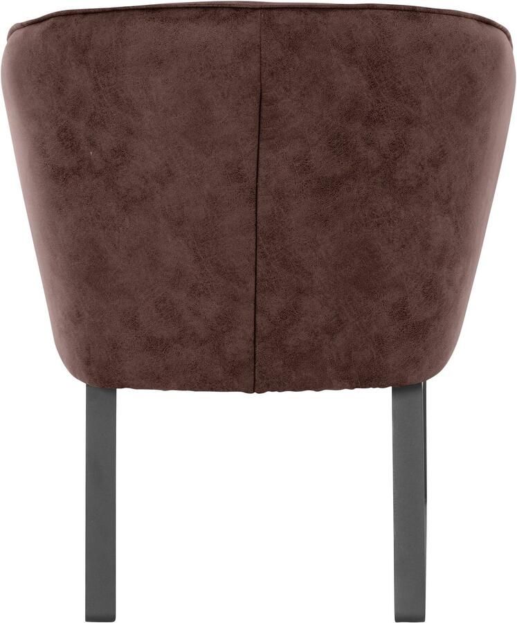 Exxpo sofa fashion Fauteuil Americano loungestoel met bies en metalen poten verschillende typen bekleding 1 stuk - Foto 3