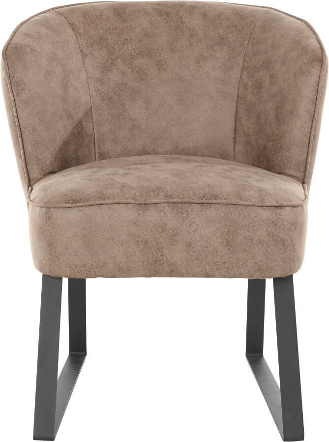 Exxpo sofa fashion Fauteuil Americano loungestoel met bies en metalen poten verschillende typen bekleding 1 stuk - Foto 10