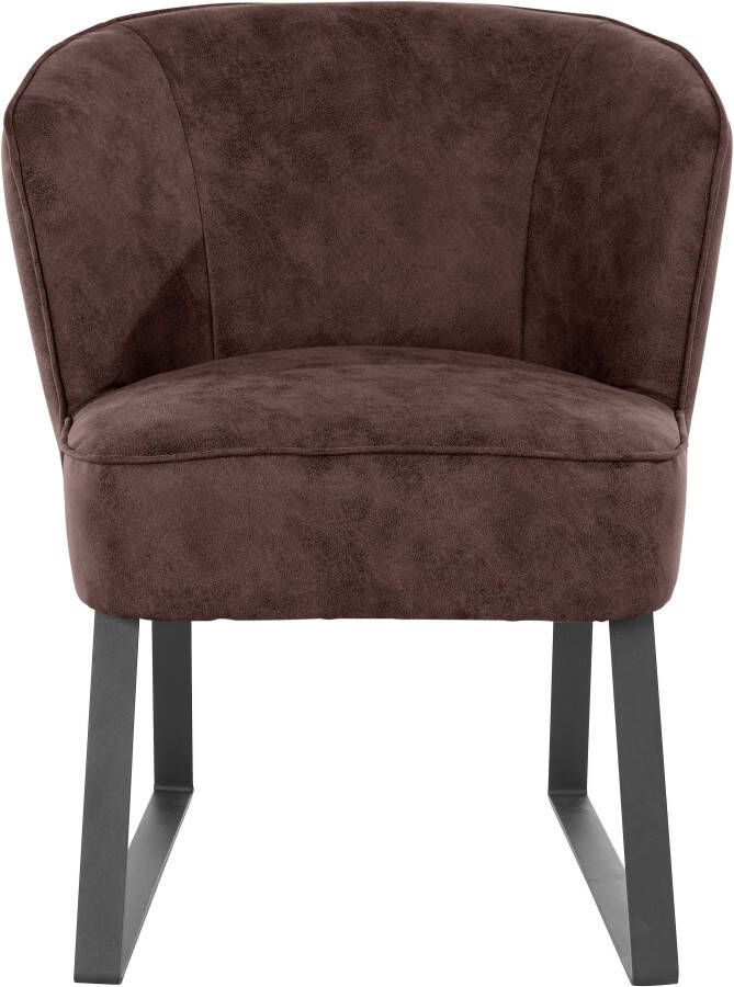 Exxpo sofa fashion Fauteuil Americano loungestoel met bies en metalen poten verschillende typen bekleding 1 stuk - Foto 9