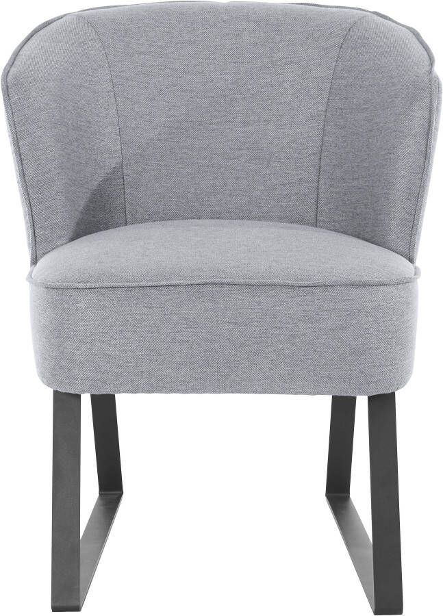 Exxpo sofa fashion Fauteuil Americano loungestoel met bies en metalen poten verschillende typen bekleding 1 stuk - Foto 8