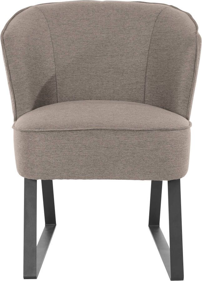 Exxpo sofa fashion Fauteuil Americano loungestoel met bies en metalen poten verschillende typen bekleding 1 stuk - Foto 8