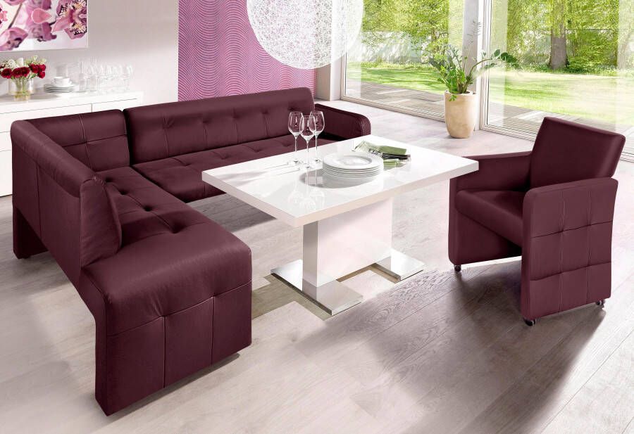 Exxpo sofa fashion Eetkamerstoel Barista lounge stoel op wielen met hoge bodemvrijheid smalle armleuningen totale breedte ca. 61 cm comfortabele zithoogte ca. 49 cm