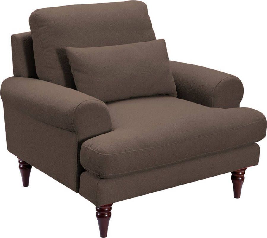 Exxpo sofa fashion Fauteuil Kioto Loungesessel met stijlvolle houten poten inclusief sierkussen - Foto 5