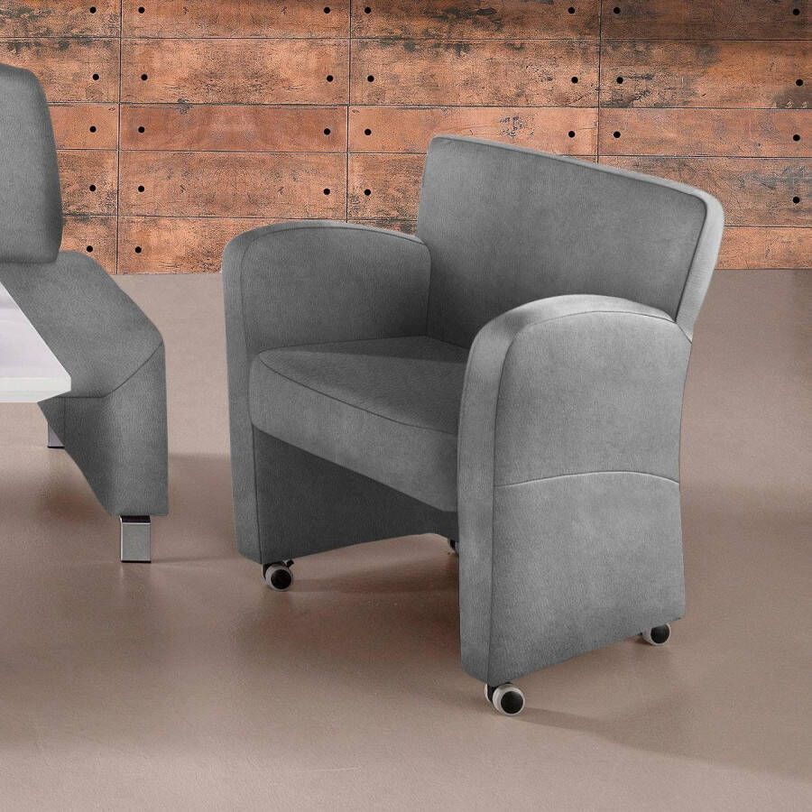 Exxpo sofa fashion Fauteuil Intenso loungesessel modern keuze uit leer of textiel hoge bodemvrijheid vrij in de ruimte te plaatsen hoog zitcomfort - Foto 4