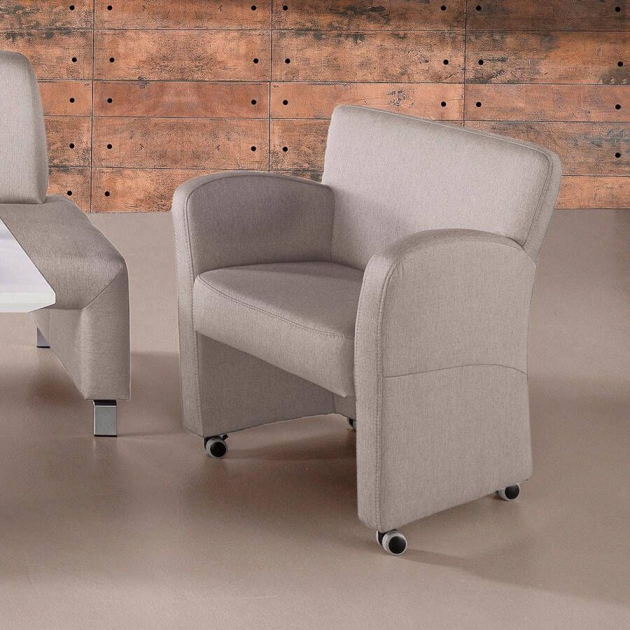 Exxpo sofa fashion Fauteuil Intenso loungesessel modern keuze uit leer of textiel hoge bodemvrijheid vrij in de ruimte te plaatsen hoog zitcomfort - Foto 4