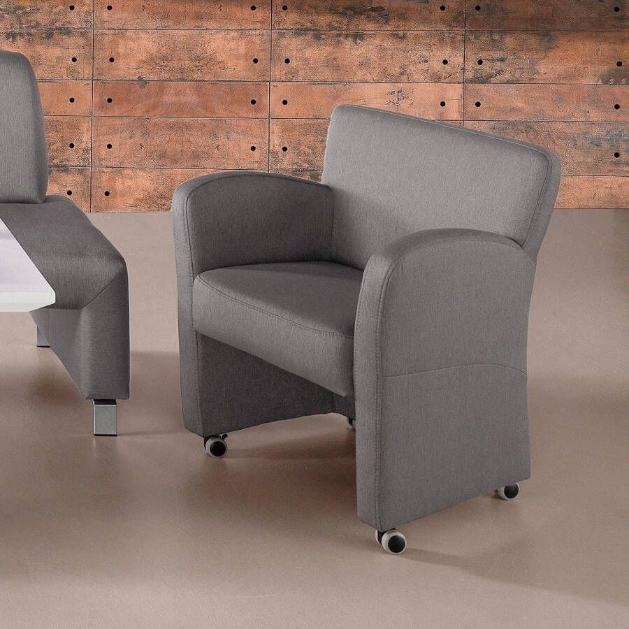 Exxpo sofa fashion Fauteuil Intenso loungesessel modern keuze uit leer of textiel hoge bodemvrijheid vrij in de ruimte te plaatsen hoog zitcomfort - Foto 4