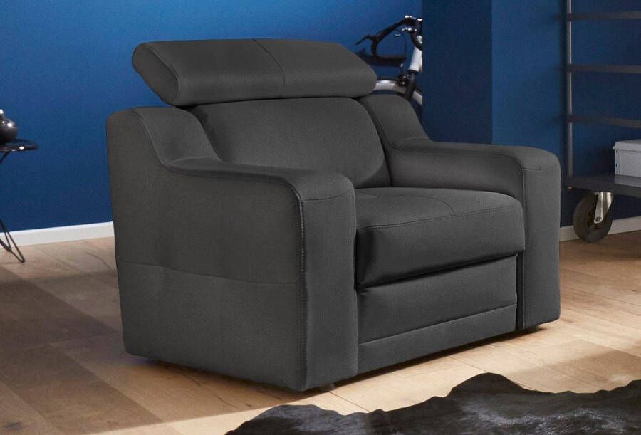 Exxpo sofa fashion Fauteuil Lotos loungestoel met verstelbare hoofdsteun resp. rugleuning (set) - Foto 3