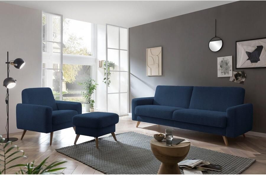 Exxpo sofa fashion Fauteuil Samso loungestoel elegant en comfortabel actuele cord bekleding - Foto 5