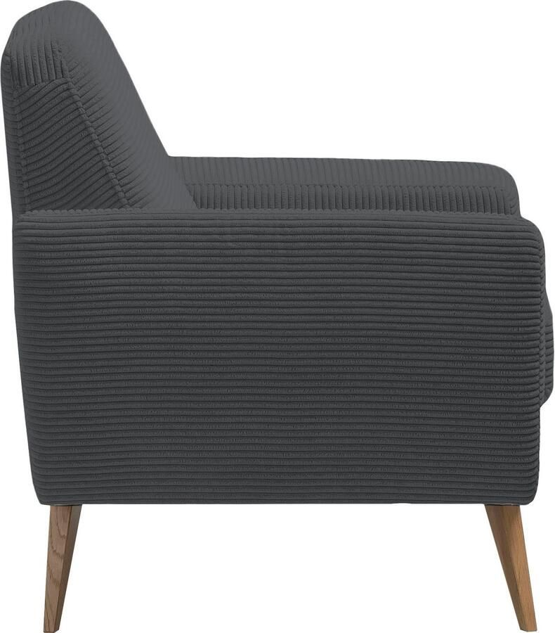 Exxpo sofa fashion Fauteuil Samso loungestoel elegant en comfortabel actuele cord bekleding - Foto 4
