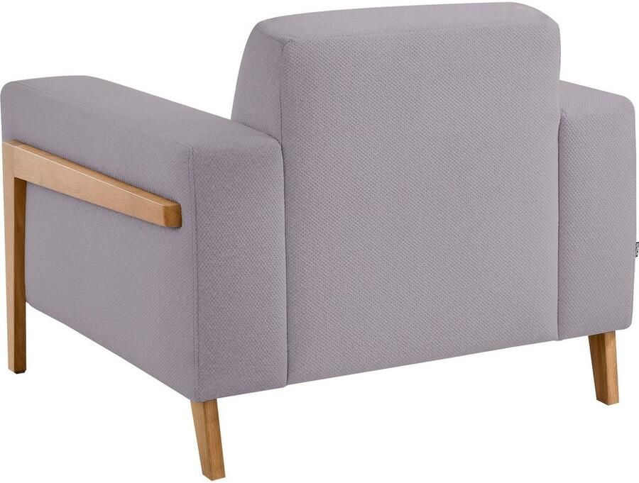 Exxpo sofa fashion Fauteuil Starr loungestoel Scandic ontwerp met zichtbaar hout aan de armleuning in scandinavisch design met massief houten poten vrij plaatsbaar in de ruimte - Foto 3