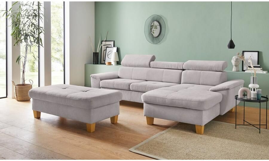 Exxpo sofa fashion Hoekbank Enya uitgebreide afwerking hoog zitcomfort comfortabel L-vorm inclusief verstelbare hoofdsteun naar keuze met slaapfunctie en bedkist - Foto 2
