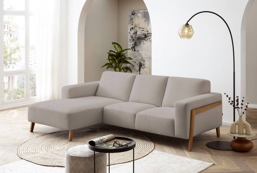 Exxpo sofa fashion Hoekbank Optionele elektrische verstelling zitdiepte met massief houten poten - Foto 5