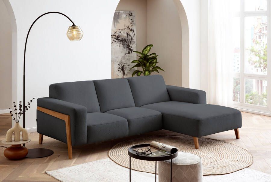 Exxpo sofa fashion Hoekbank Optionele elektrische verstelling zitdiepte met massief houten poten - Foto 5