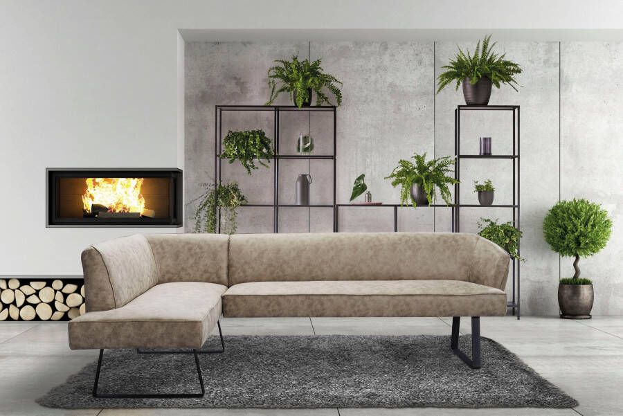 Exxpo sofa fashion Hoekbank Americano met opstaande naad en metalen poten bekleding in verschillende kwaliteiten - Foto 5
