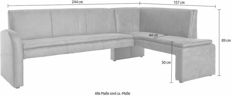 Exxpo sofa fashion Hoekbank Cortado elegant en modern met hoog zitcomfort hoge bodemvrijheid mooie detailverwerking optioneel leren bekleding - Foto 2