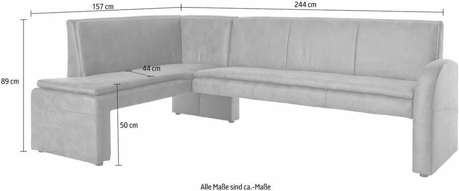 Exxpo sofa fashion Hoekbank Cortado elegant en modern met hoog zitcomfort hoge bodemvrijheid mooie detailverwerking optioneel leren bekleding - Foto 2