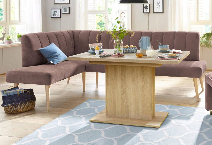 Exxpo sofa fashion Hoekbank Costa moderne rugstikking comfortabel en elegant hoge houten voet - Foto 6