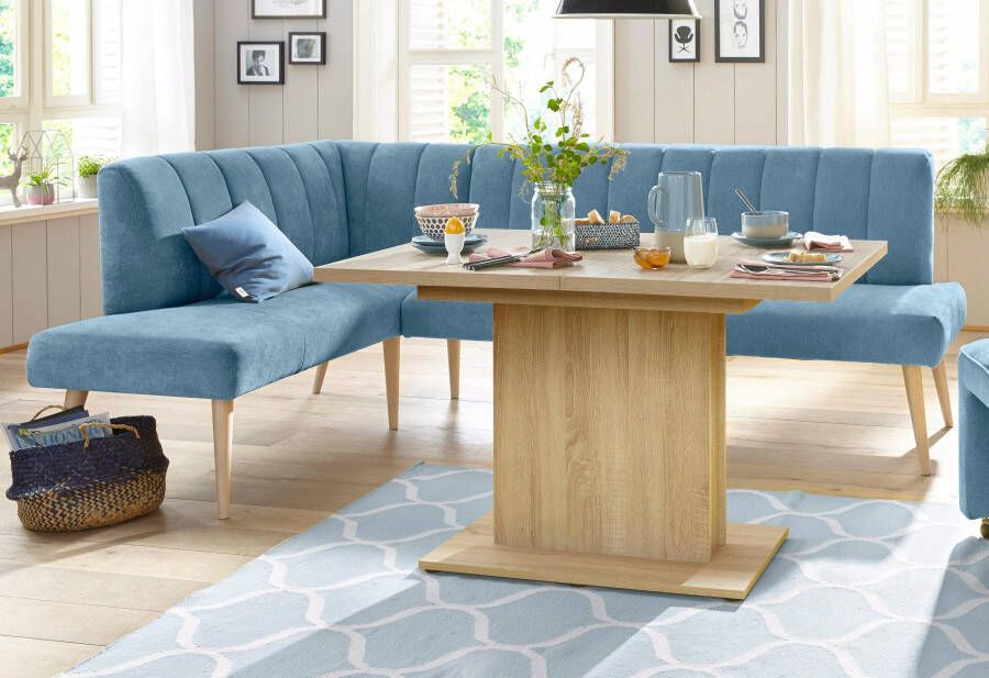 Exxpo sofa fashion Hoekbank Costa moderne rugstikking comfortabel en elegant hoge houten voet - Foto 6