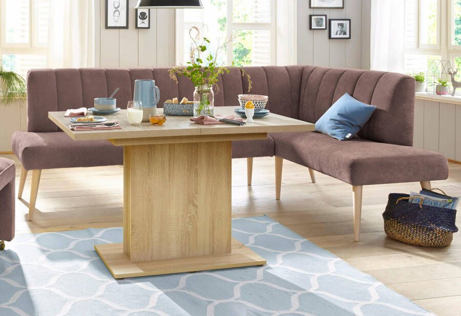 Exxpo sofa fashion Hoekbank Costa moderne rugstikking comfortabel en elegant hoge houten voet - Foto 5