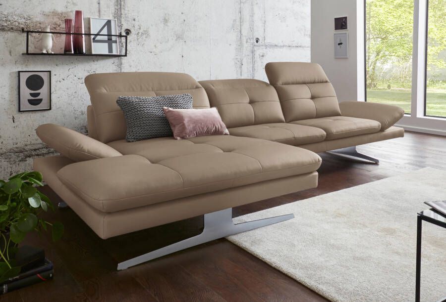 Exxpo sofa fashion Hoekbank DANA inclusief hoofd- resp. verstelbare rugleuning en verstelbare armleuning - Foto 6