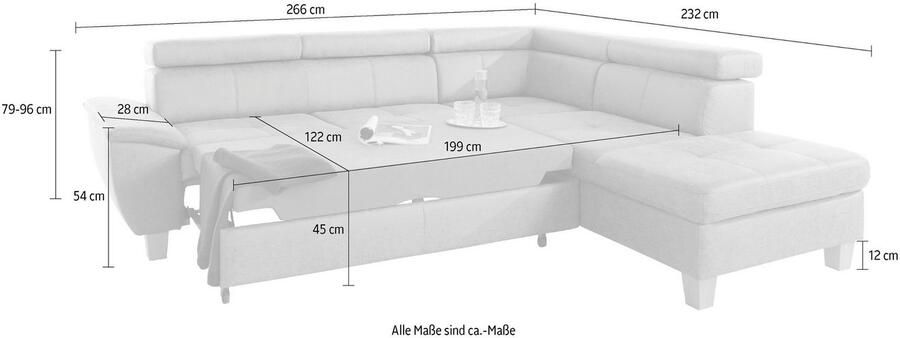 Exxpo sofa fashion Hoekbank Enya uitgebreide afwerking hoog zitcomfort comfortabel L-vorm - Foto 9