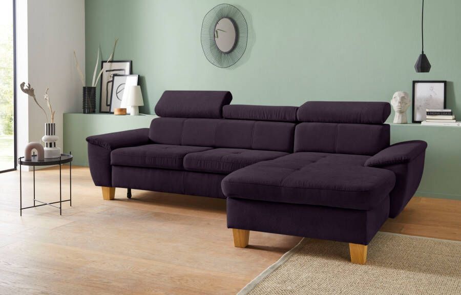 Exxpo sofa fashion Hoekbank Enya Verstelbare hoofdsteun naar keuze met slaapfunctie en bedkist - Foto 14