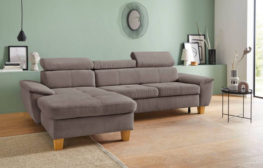 Exxpo sofa fashion Hoekbank Enya Verstelbare hoofdsteun naar keuze met slaapfunctie en bedkist - Foto 13