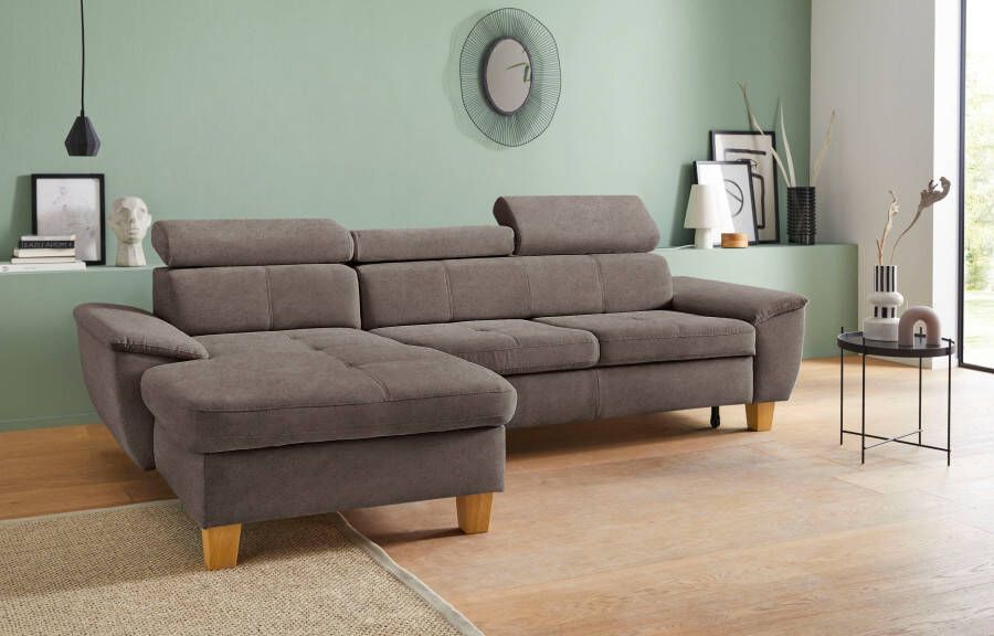 Exxpo sofa fashion Hoekbank Enya Verstelbare hoofdsteun naar keuze met slaapfunctie en bedkist - Foto 8