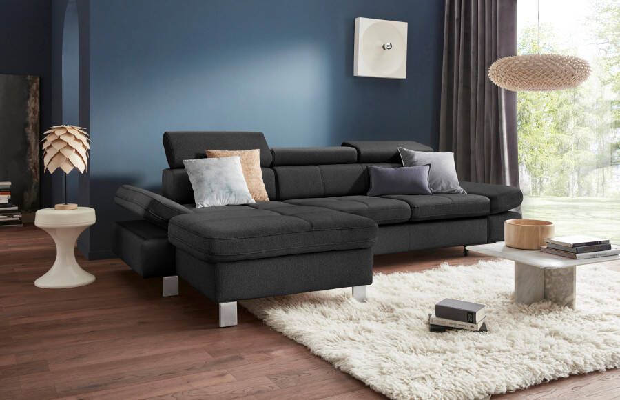 Exxpo sofa fashion Hoekbank Fiji hoogwaardige afwerking in zitting en rug L-vorm comfortabel door hoofd- en armverstelling optioneel met bedfunctie - Foto 10