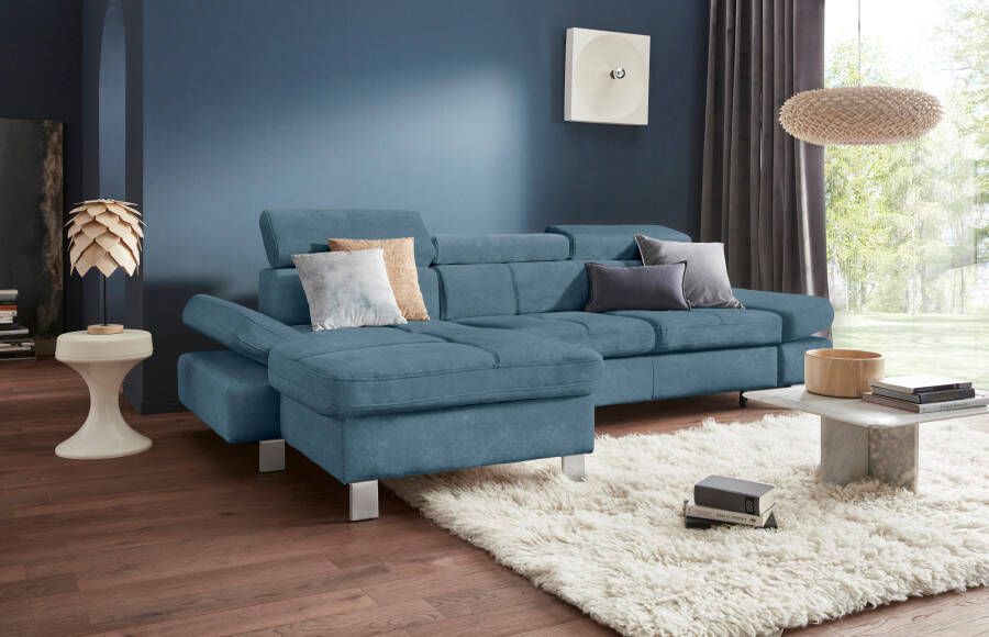 Exxpo sofa fashion Hoekbank Fiji hoogwaardige afwerking in zitting en rug L-vorm comfortabel door hoofd- en armverstelling optioneel met bedfunctie - Foto 7