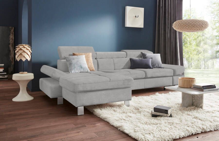 Exxpo sofa fashion Hoekbank Fiji hoogwaardige afwerking in zitting en rug L-vorm comfortabel door hoofd- en armverstelling optioneel met bedfunctie - Foto 10