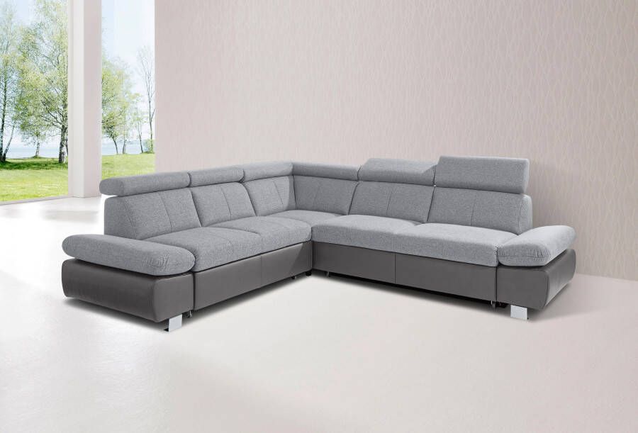 Exxpo sofa fashion Hoekbank Happy inclusief verstelbare hoofdsteun en verstelbare armleuning naar keuze met slaapfunctie - Foto 5