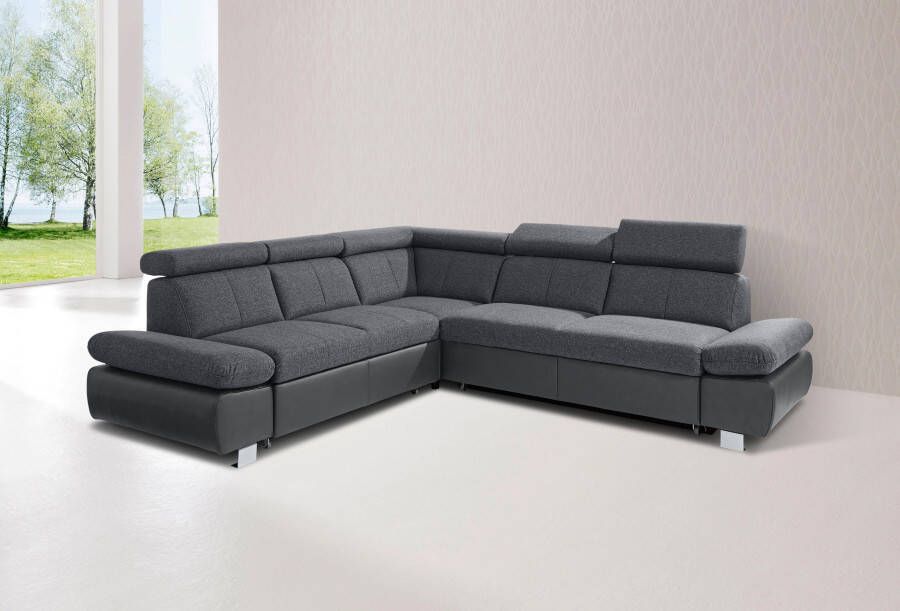 Exxpo sofa fashion Hoekbank Happy inclusief verstelbare hoofdsteun en verstelbare armleuning naar keuze met slaapfunctie - Foto 7