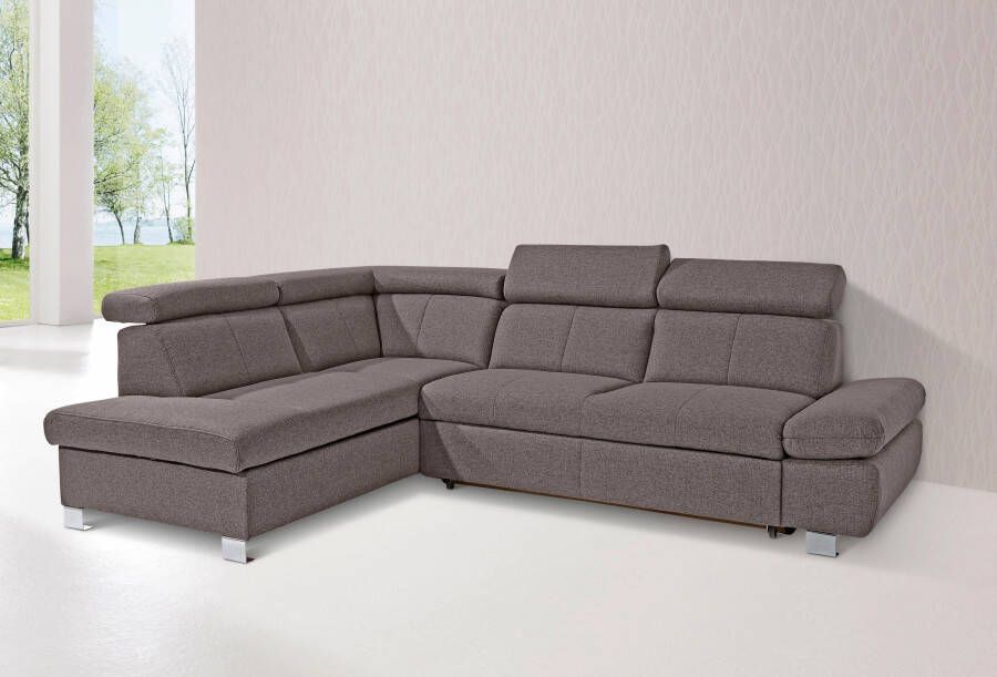Exxpo sofa fashion Hoekbank Happy L-vorm met ottomane en naar keuze met slaapfunctie en bedkist - Foto 11