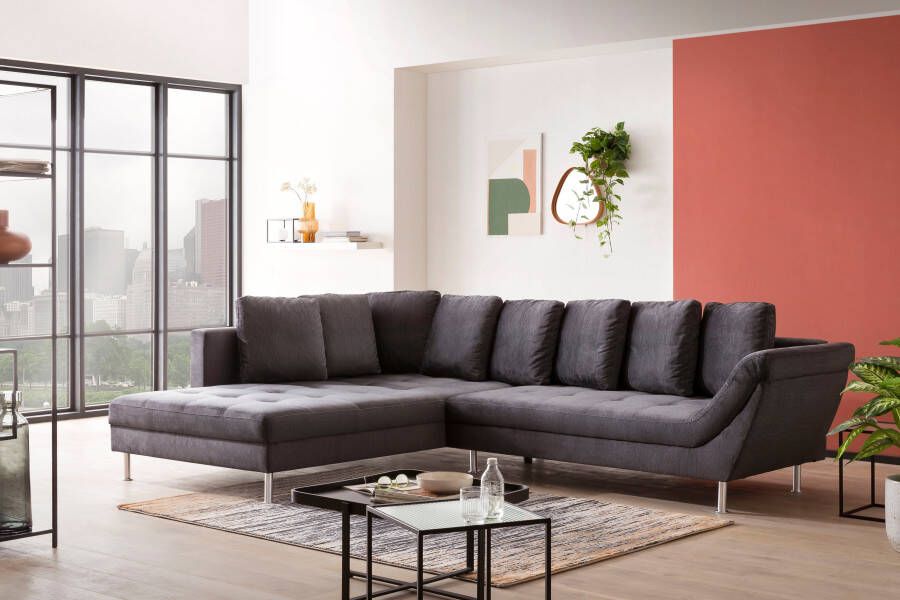 Exxpo sofa fashion Hoekbank Laconi L-Form Hoogwaardige afwerking inclusief rugkussens - Foto 1