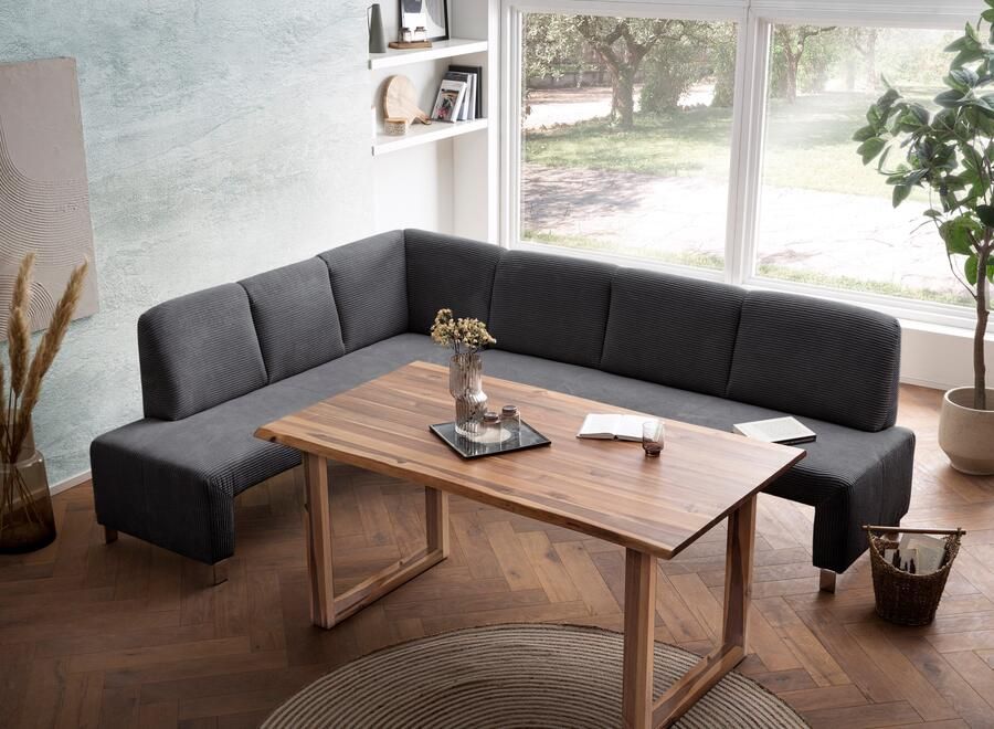 Exxpo sofa fashion Hoekbank Intenso modern keuze uit leer of textiel 264 197 cm (B D) hoge bodemvrijheid vrij in de ruimte te plaatsen hoog zitcomfort - Foto 2