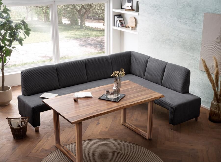 Exxpo sofa fashion Hoekbank Intenso modern keuze uit leer of textiel 264 197 cm (B D) hoge bodemvrijheid vrij in de ruimte te plaatsen hoog zitcomfort - Foto 2