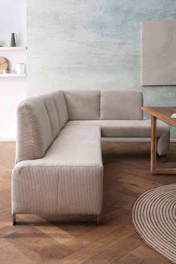 Exxpo sofa fashion Hoekbank Intenso veel bekledingsstoffen Cord leer structuur 244 157 cm (B D) - Foto 2