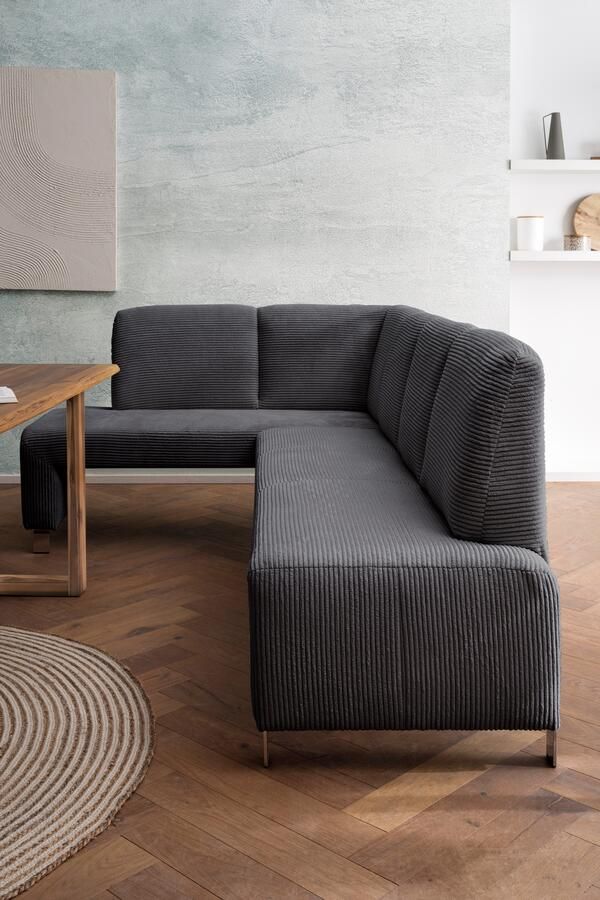 Exxpo sofa fashion Hoekbank Intenso veel bekledingsstoffen Cord leer structuur 244 157 cm (B D) - Foto 2