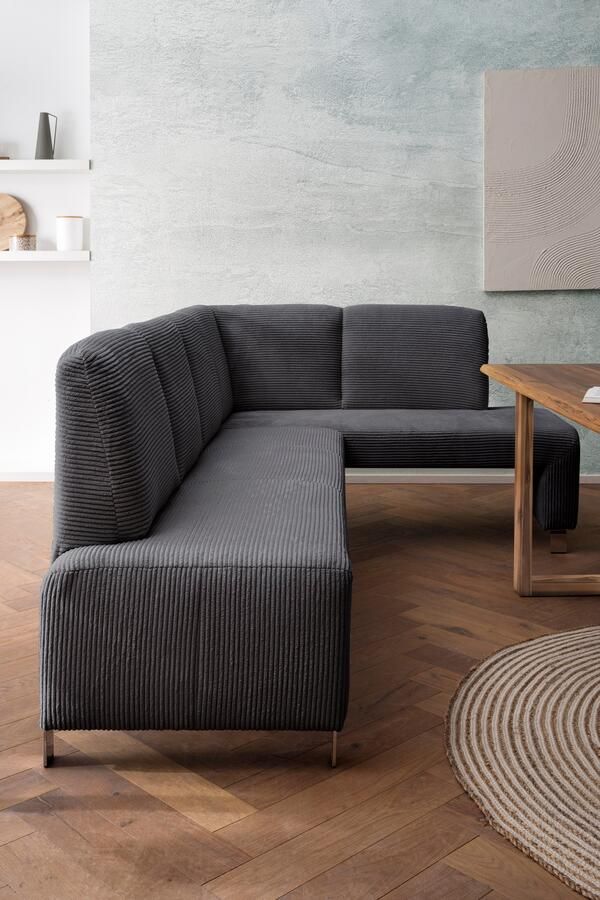 Exxpo sofa fashion Hoekbank Intenso veel bekledingsstoffen Cord leer structuur 244 157 cm (B D) - Foto 2