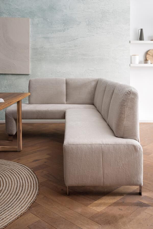 Exxpo sofa fashion Hoekbank Intenso veel bekledingsstoffen Cord leer structuur 244 157 cm (B D) - Foto 2