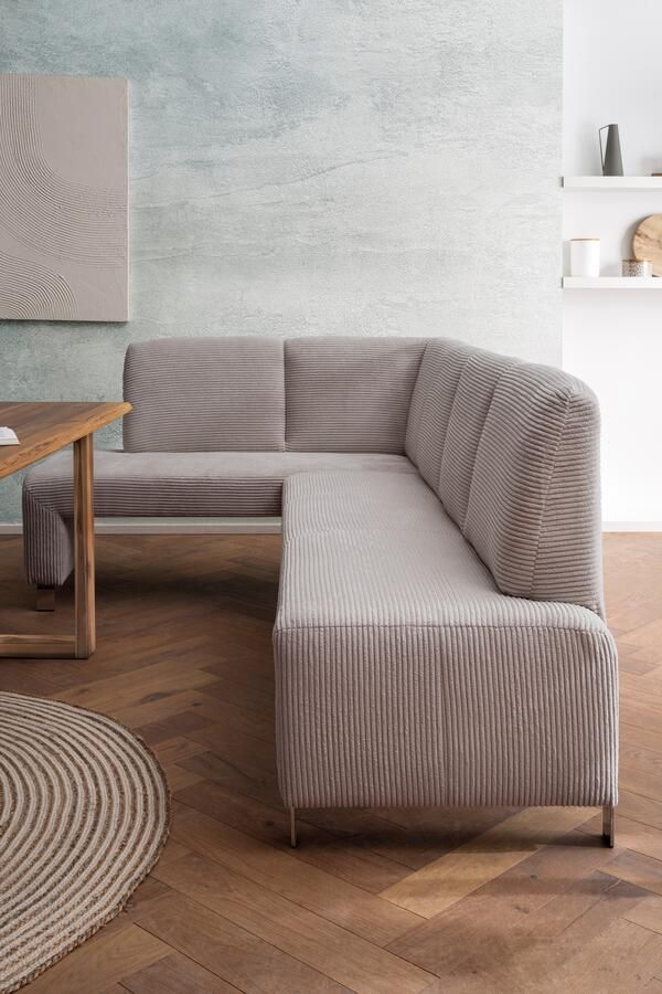 Exxpo sofa fashion Hoekbank Intenso veel bekledingsstoffen Cord leer structuur 244 157 cm (B D) - Foto 2