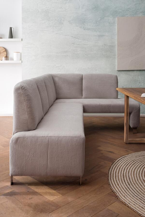 Exxpo sofa fashion Hoekbank Intenso veel bekledingsstoffen Cord leer structuur 244 157 cm (B D) - Foto 2