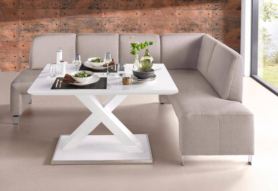 Exxpo sofa fashion Hoekbank Intenso veel bekledingsstoffen Cord leer structuur 244 157 cm (B D) - Foto 4
